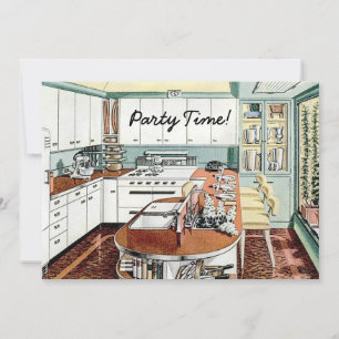 Retro 1940s Dinner Party Invitation