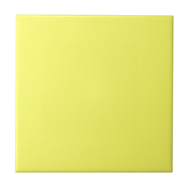 Retro 1940's era Citrus Yellow vintage Square Tile (Front)