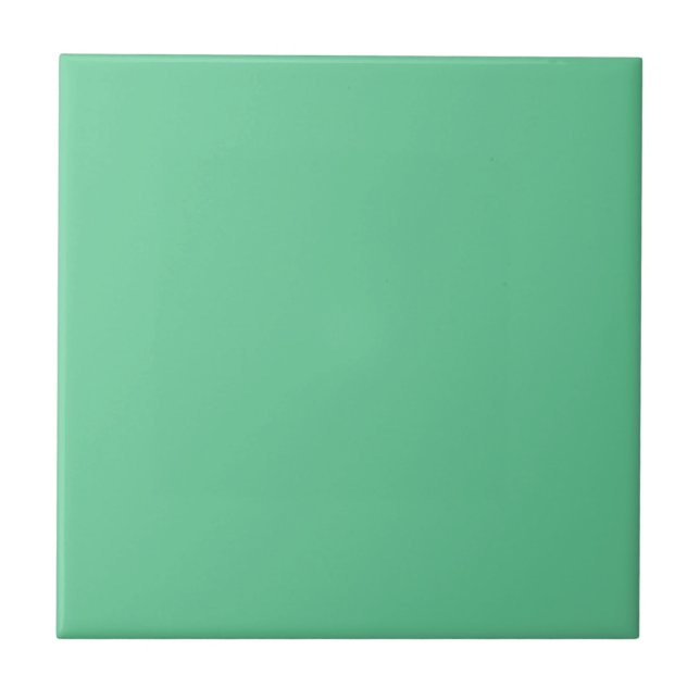 Retro 1940's era Popular Jade green mid-century Tile (Front)