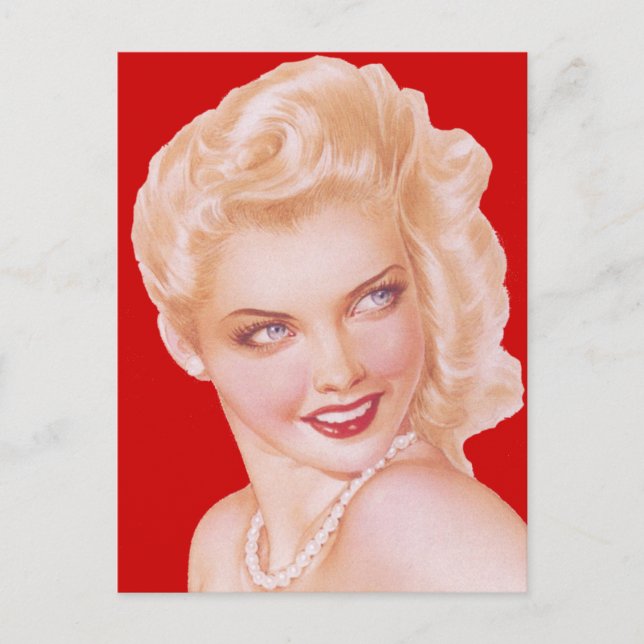 Retro 1940s Love Postcard (Front)