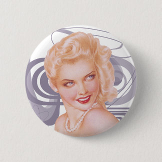 Retro 1940s Pinup 2 Inch Round Button