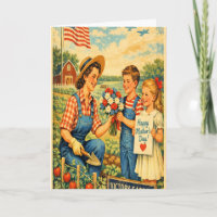 Retro 1940s Style Mother's Day Card