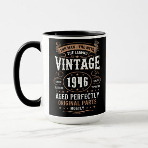 Retro 1946 Birthday Man Myth Legend 80th   Mug