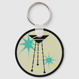 Retro 1950 Black Lamp Keychain