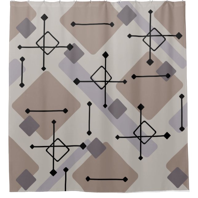Retro 1950s Art Diamonds Taupe Beige (Front)