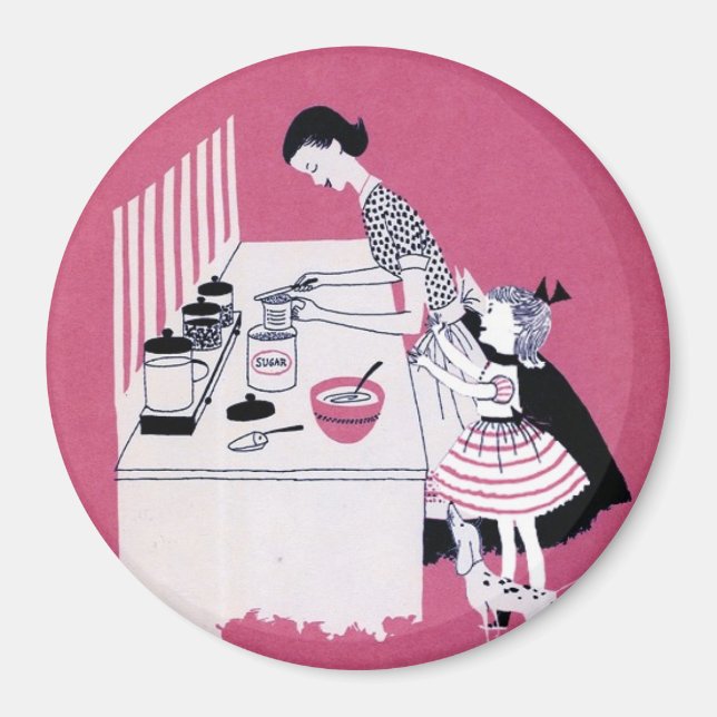 Retro 1950's Baking Magnet (Front)