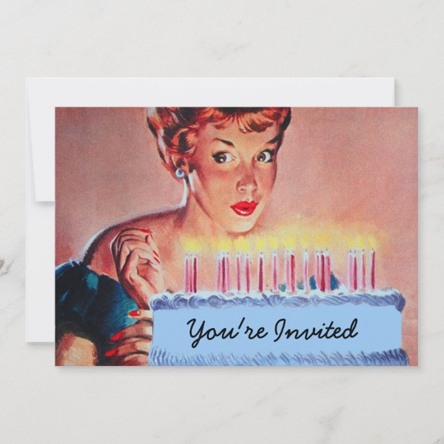 Retro 1950s Birthday Invitation (Front)
