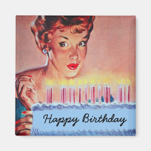 Retro 1950s Birthday Magnet