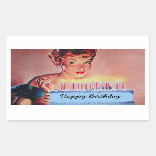 Retro 1950s Birthday Sticker