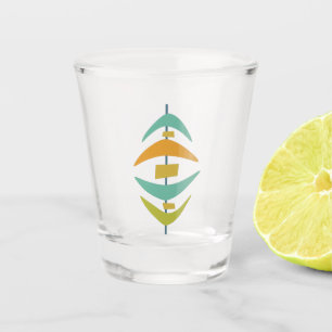 Retro 1950s Boomerang Mid Century Modern Shot Glass