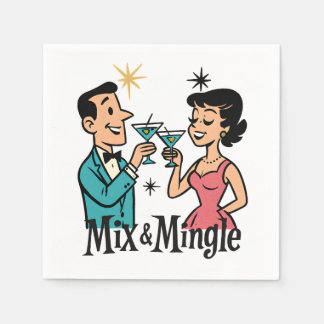 Retro 1950's Cocktail Napkins - MCM Cocktail Party