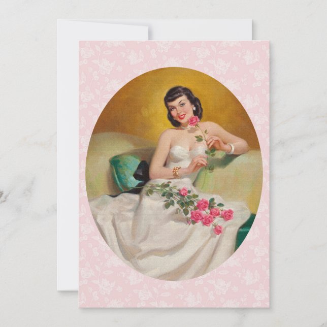 Retro 1950s Dinner Party Invitation (Front)