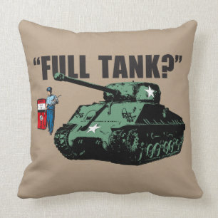Retro 1950s gas station attendant: "Full tank?"… Throw Pillow