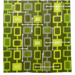 Retro 1950s Geometric Pattern Chartreuse