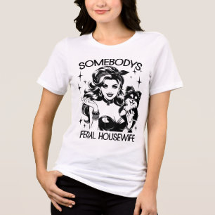 Retro 1950s Glam Girl Funny Sarcastic Quote Tri-Blend Shirt