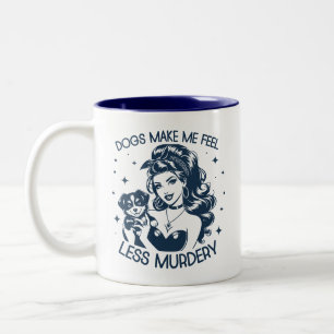 Retro 1950s Glam Girl Funny Sarcastic Quote Two-Tone Coffee Mug