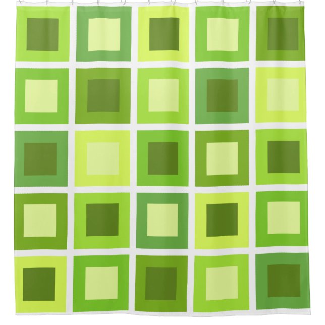 Retro 1950s Tiles Pattern Chartreuse Green (Front)