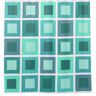 Retro 1950s Tiles Pattern Turquoise