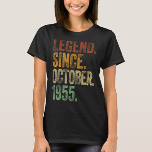 Retro 1955 Birthday October Born Legend Since 195 T-Shirt
