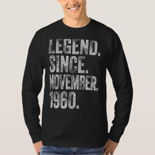 Retro 1960 Birthday November Born Legend Since 19 T-Shirt