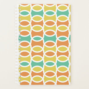 Rétro 1960s Cercles Ovals Orange Or Turquoise