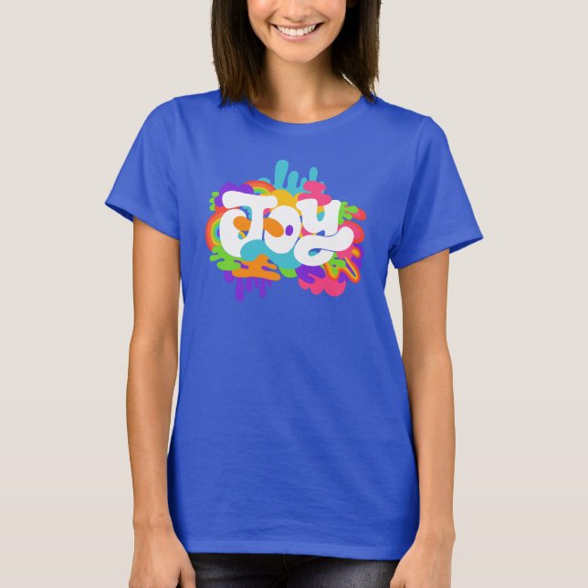 Retro 1960s style Joy Graffiti T-Shirt (Front)