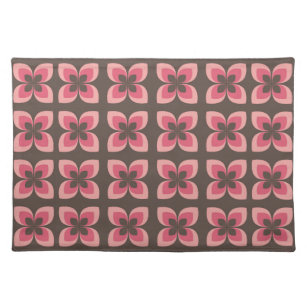 Retro 1960's Vintage Floral   Pink Placemat