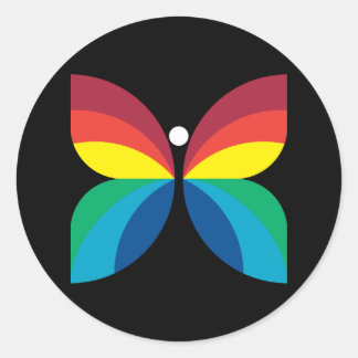 Retro 1966-1974 classic round sticker