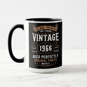 Retro 1966 Birthday The Man The Legend 60th Bday Mug