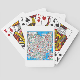 Retro 1966 Ohio map Playing Cards