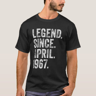 Retro 1967 Birthday April Born Legend Since 1967 T-Shirt