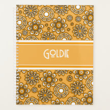 Retro 1970 Mustard Yellow Flower