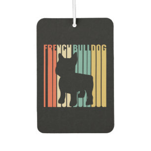 Retro 1970s Dog Silhouette French Bulldog Gift Air Freshener