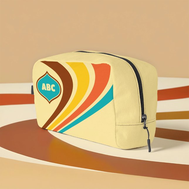 Retro 1970's Stripes Monogram Dopp Kit (Creator Uploaded)