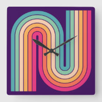 Retro 1970s Style Arched Stripes Geometric Pattern