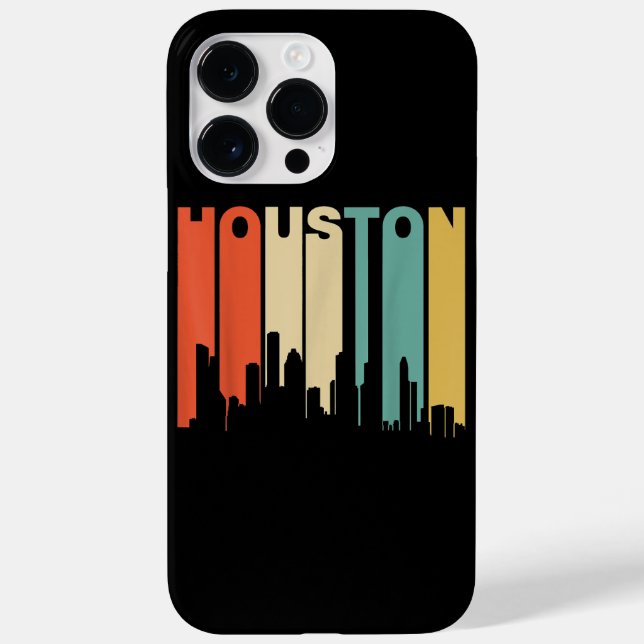 Retro 1970's Style Houston Texas Skyline  Case-Mate iPhone Case (Back)