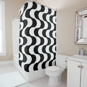 Retro 1970s Style Wavy Op-Art Stripe Pattern