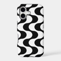 Retro 1970s Style Wavy Op-Art Stripe Pattern