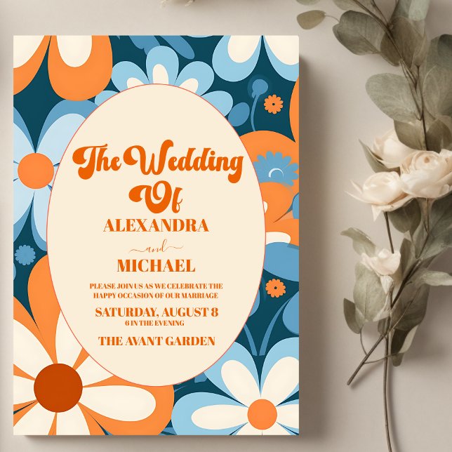 Retro 1970s Wedding Invitation (Creator Uploaded)