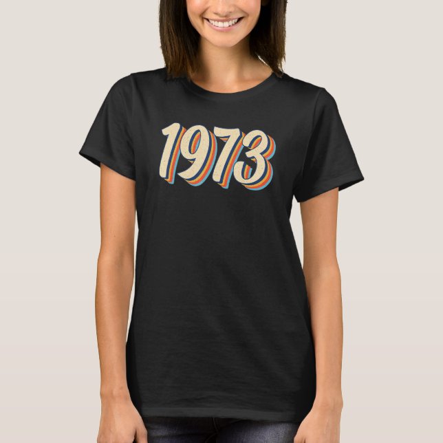 Retro 1973 Feminist Women's Rights Pro Choice T-Shirt (Front)