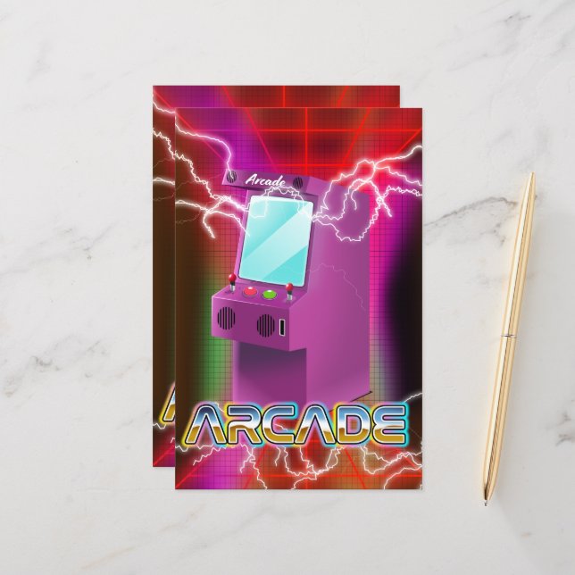 Retro 1980s arcade T-Shirt (Front/Back In Situ)