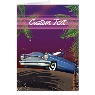 Retro 1980s Car neon poster