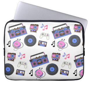 Retro 1980's Era Music Nostalgic Laptop Sleeve