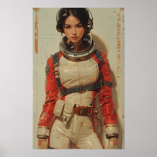 Retro 1980s Japanese Sci-Fi AV Magazine Cover Post Poster (Front)