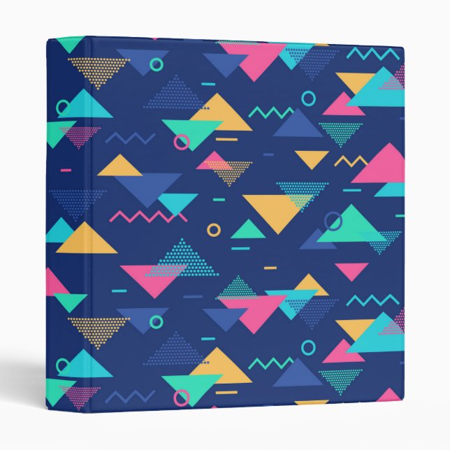 Retro 1980's Pattern Binder (Front/Spine)