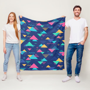 Retro 1980's Pattern Fleece Blanket