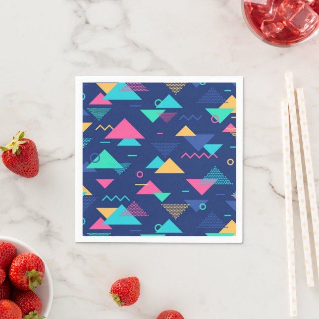 Retro 1980's Pattern Napkin (Insitu)