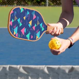 Retro 1980's Pattern Pickleball Paddle