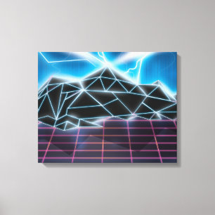 Retro 1980s video game graphic canvas print