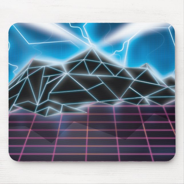 Retro 1980s video game graphic mouse pad (Front)